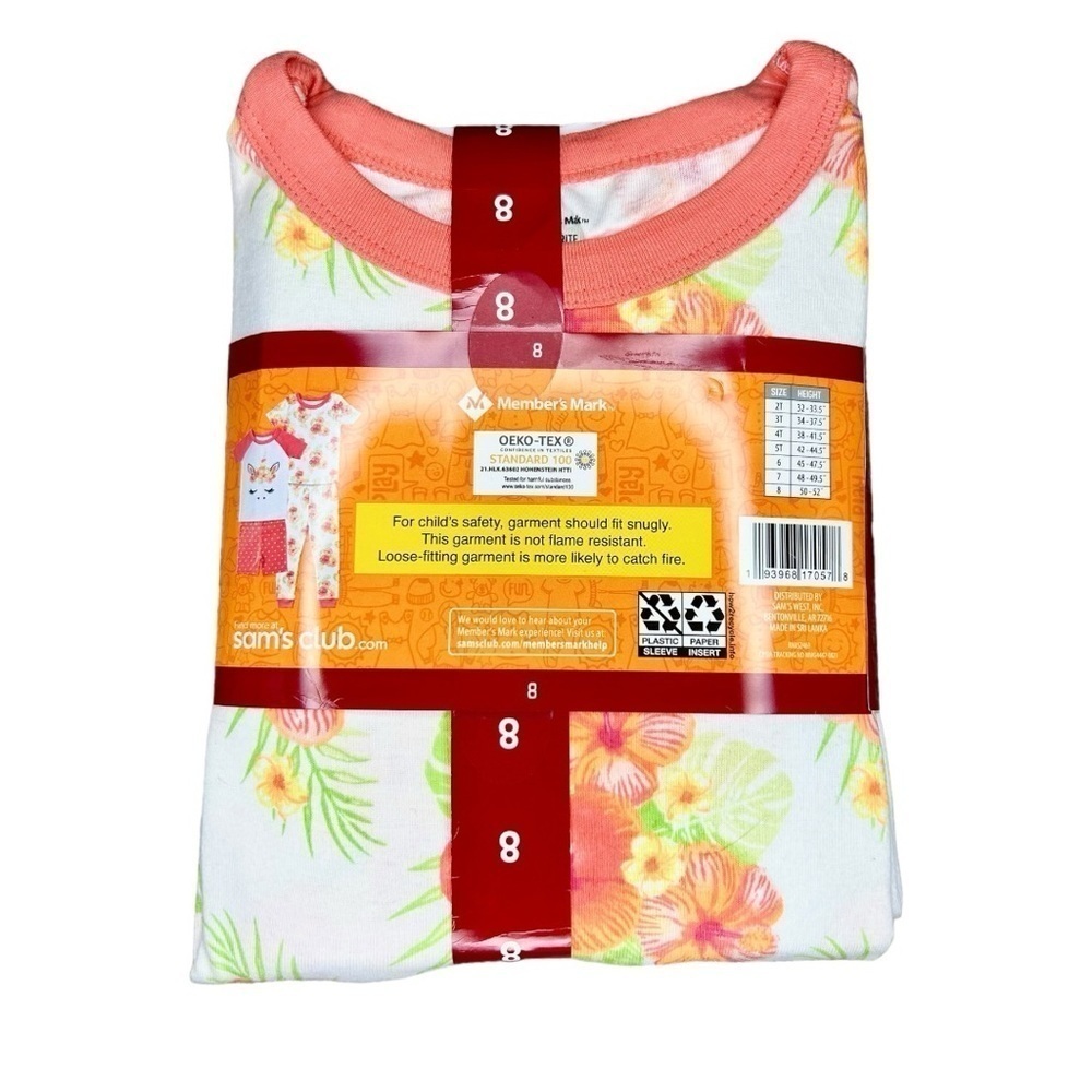 Member's Mark Girl's 4-Piece Snug Fit Mix-N-Match Favorite Pajamas Set - Picture 2 of 10
